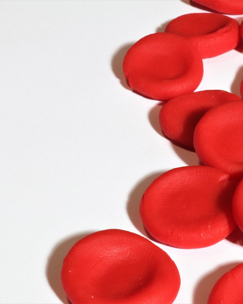 Représentation artistique de globules rouges